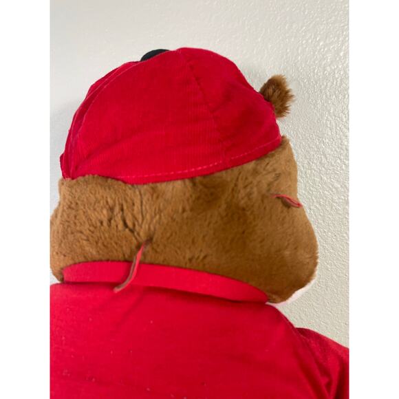 Buc-ee's Beaver Mascot Plush Toy 27" Red Shirt Hat Logo Stuffed Animal Texas Gas - Picture 13 of 13